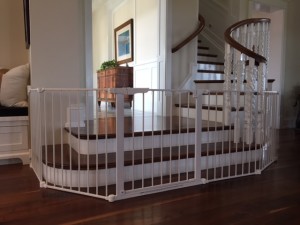 Large Custom Baby Gate for Bottom of Stairs in Coto de Caza