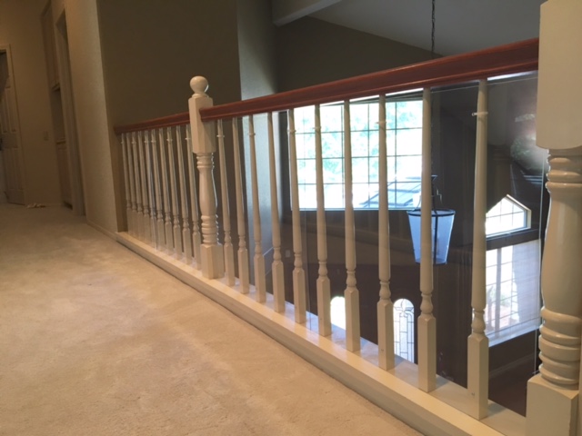 Custom Plexiglas place on baluster protects your baby from dangerous falls